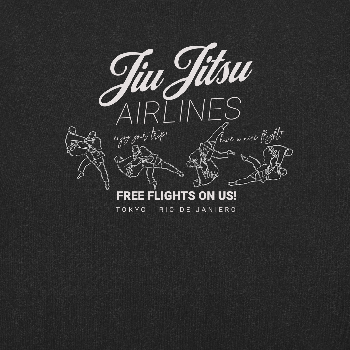 Jiu Jitsu Airlines - Black T Shirt