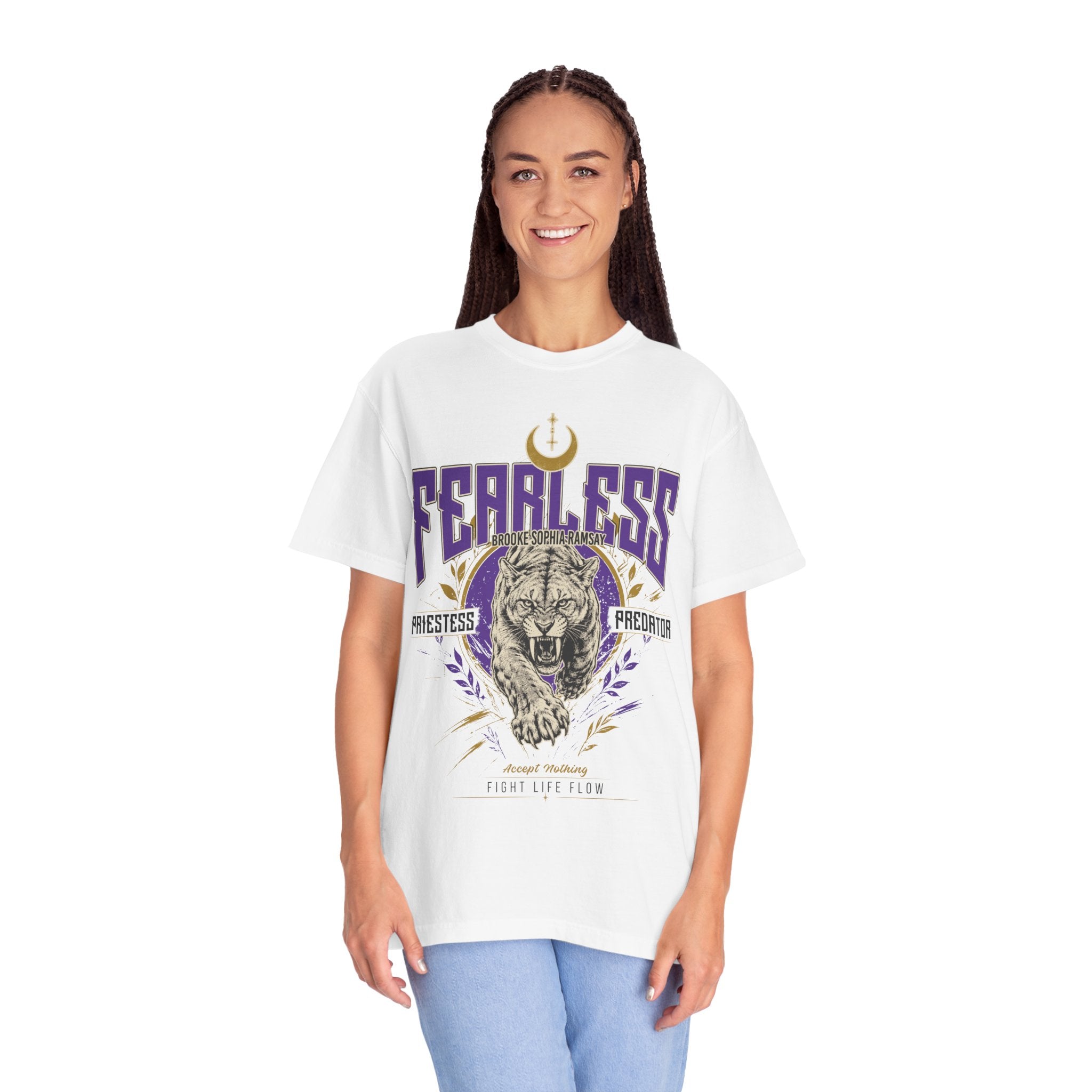 BROOKE SOPHIA RAMSAY FEARLESS PRIESTESS PREDATOR TEE · Fight Life Flow · Inspired by Fighters