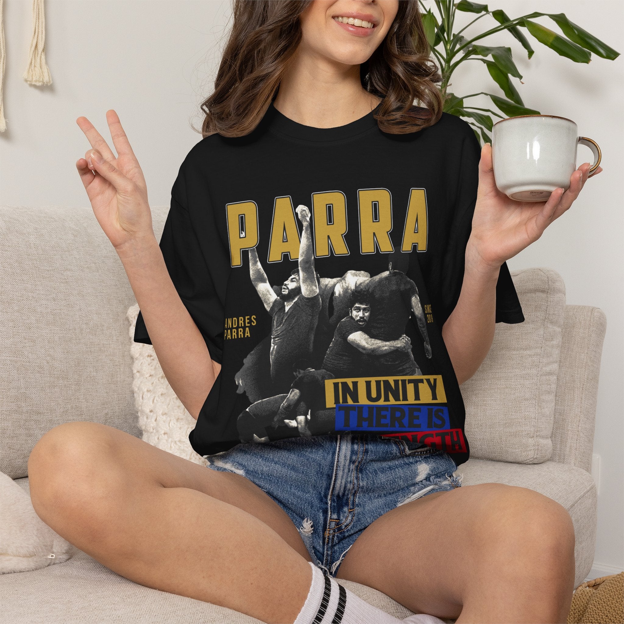 ANDRES PARRA  · STRENGTH IN UNITY TEE  · Inspired by Fighters · Fight Life Flow
