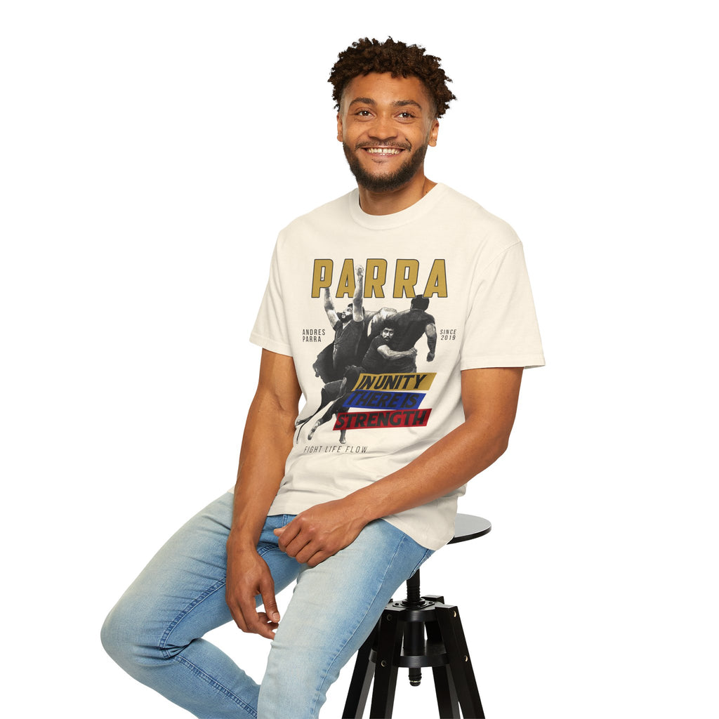 ANDRES PARRA  · STRENGTH IN UNITY TEE  · Inspired by Fighters · Fight Life Flow