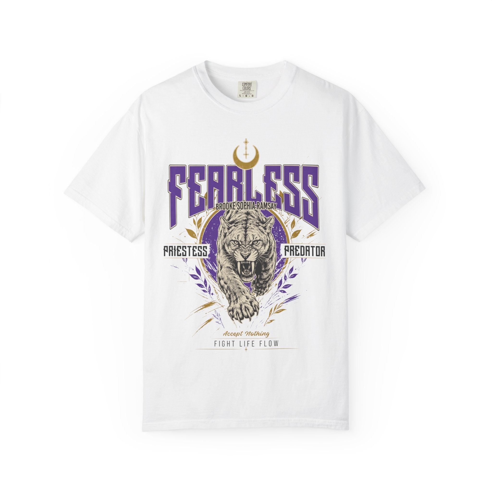 BROOKE SOPHIA RAMSAY FEARLESS PRIESTESS PREDATOR TEE · Fight Life Flow · Inspired by Fighters