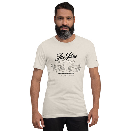 Jiu Jitsu Airlines - Cream T Shirt